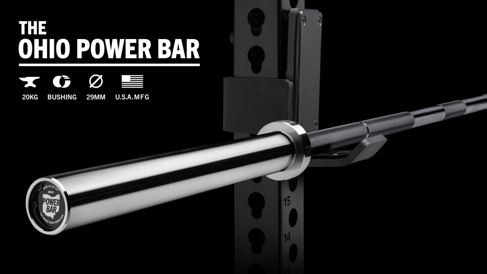 早い方優先‼️送料無料‼️ROGUE 20KGオハイオパワーバー IPF Rogue 20KG Ohio Power Bar - Black Zinc | Rogue Fitness